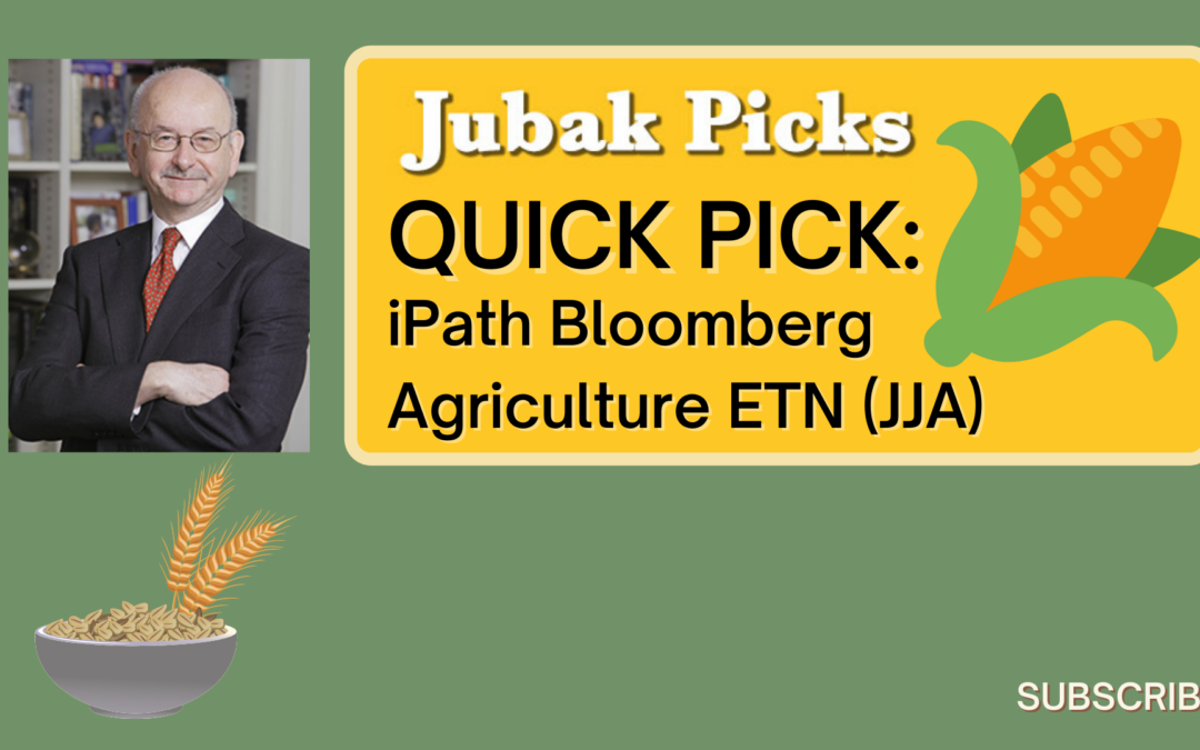 Please watch my new YouTube video: Quick Pick Agricultural Commodity ETN JJA
